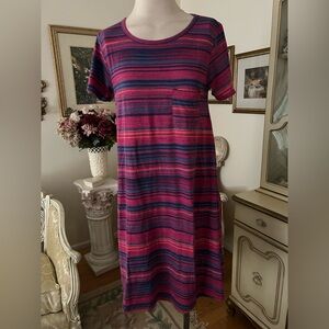 LuLaRoe Like New Multicolor Striped Dress Size S. C:4520